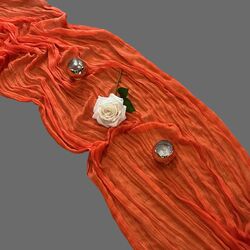 Table Runners   Cheesecloth   Orange