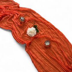 Table Runners   Cheesecloth   Orange