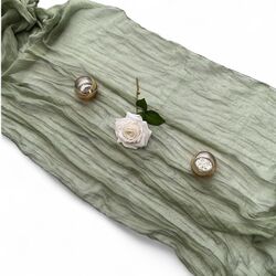 Table Runners   Cheesecloth   Sage