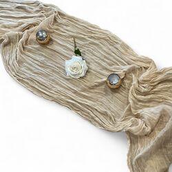 Table Runners   Cheesecloth   Sand 