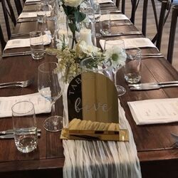 Table Runners   Gauze Off White