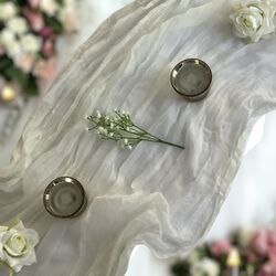 Table Runners   Gauze   Boho White
