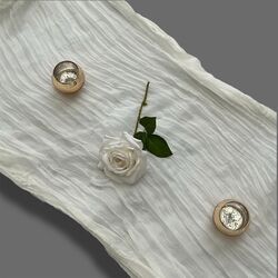 Table Runners   Gauze   Boho White