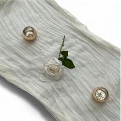 Table Runners   Gauze   Boho White