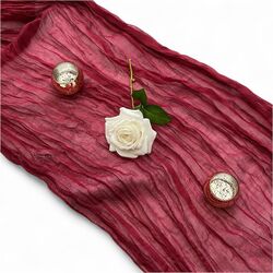 Table Runners   Gauze   Burgundy 