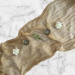 Table Runners   Gauze   Dark Champagne 