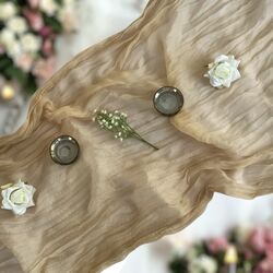 Table Runners   Gauze   Dark Champagne 