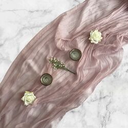 Table Runners   Gauze   Dusty Pink 