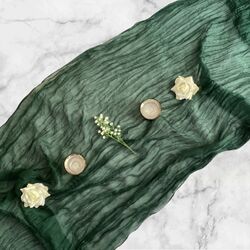 Table Runners   Gauze   Emerald Green 