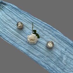 Table Runners   Gauze   Light Blue
