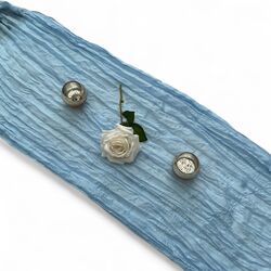 Table Runners   Gauze   Light Blue