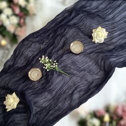 Table Runners   Gauze   Navy 