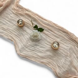Table Runners   Gauze   PeachBlush