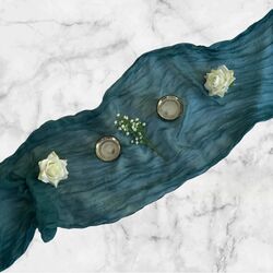 Table Runners - Gauze - Peacock Blue 
