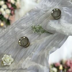 Table Runners   Gauze   Pure White 