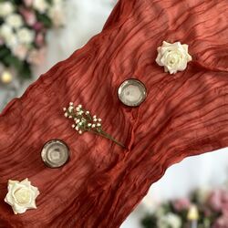 Table Runners   Gauze   Rust 