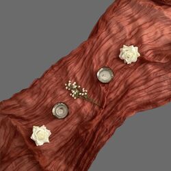 Table Runners   Gauze   Rust 