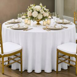 Tablecloth   White Round 335cm 