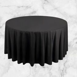 Tablecloths - Black Round 305cm 