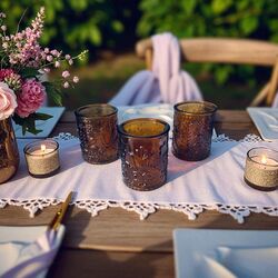 TeaLightVotive Holders  Amber 