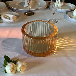 TeaLight Holders  Gold Ribbed
