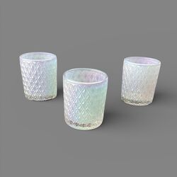 Tea LightVotive Candle Holders   White Pearl 