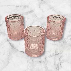 Tea LightVotive Holders   Pink 