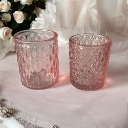 Tea LightVotive Holders   Pink 