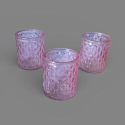 Tea LightVotive Holders   Pink 