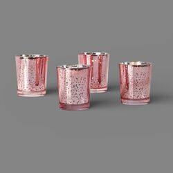 Tea LightVotive Holders   Rose Gold 