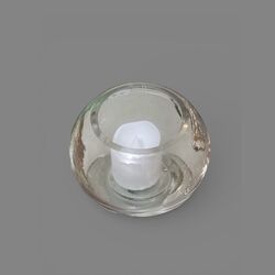 Tea Light Glass HolderVase Clear Round