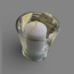 Tea Light Holders   Clear Flared 