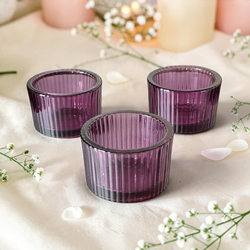 Tea Light Holders   Purple