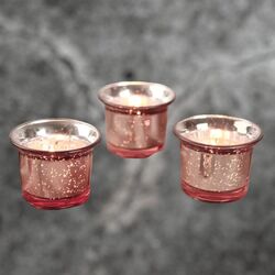 Tea-Light Holders - Rose Gold Colour