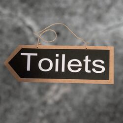 Toilets Sign - Blackboard 