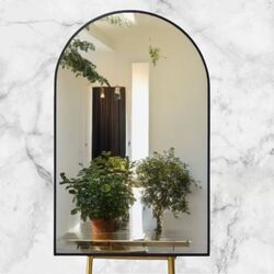 Welcome Board - Black Frame Arch Mirror 