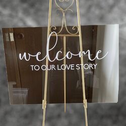 Welcome Board - Clear Acrylic 