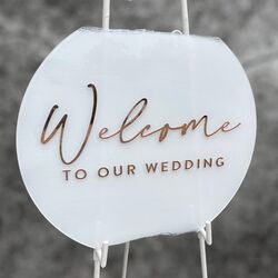 Welcome Board - Rose Gold/White