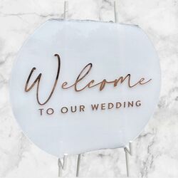 Welcome Board   Rose GoldWhite
