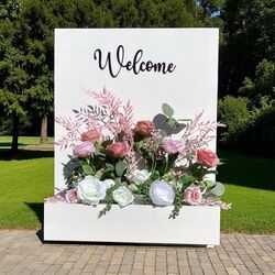 Welcome Flower Box  Silk Arrangements 
