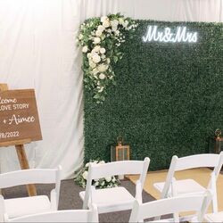 White + Green Silk Arbour Flowers