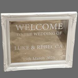 White Antique Mirror