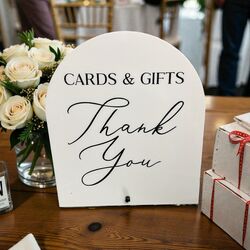 White Arch   Cards + Gift Thank you Sign 