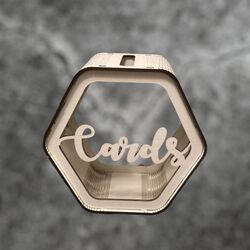 Wishing Well - White Hexagon Card Box 