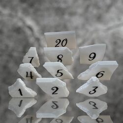 Table Numbers - Marble - White