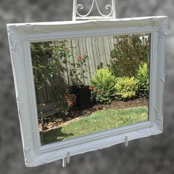 White Antique Mirror