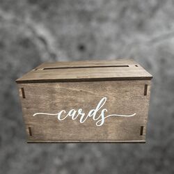 Wishing Well - Rustic Wooden Cards Box 
