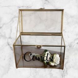 Wishing Well   Cards Box   GlassGold Framed