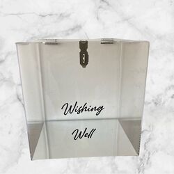 Wishing Well - Clear Acrylic with Silver Base. 30cm 