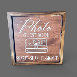 Wooden Frame  Photo Guestbook 
